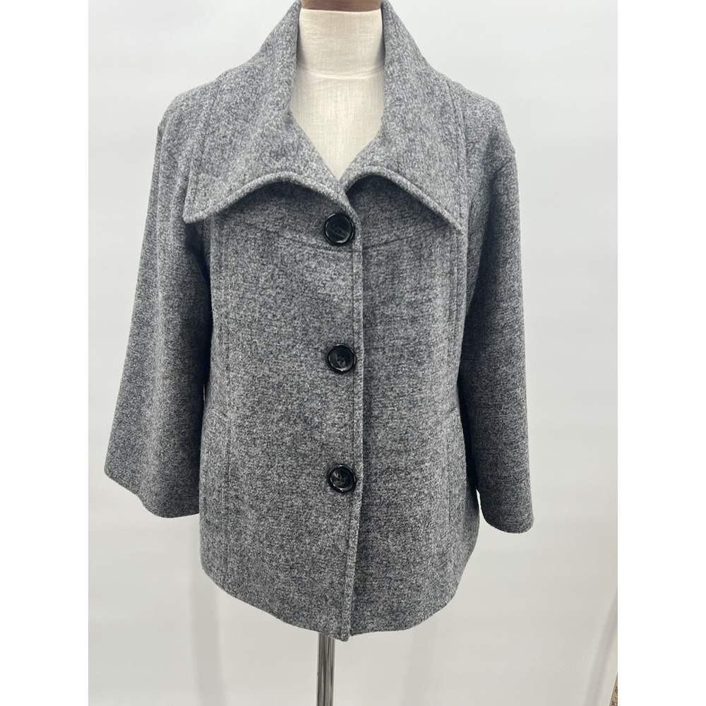 Lafayette 148 Gray Jacket Size 12 Virgin Wool